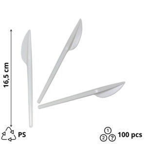 Nož PS 16,5 cm beli [100 kom/pak]