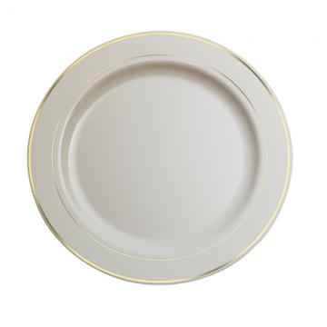 Poslužaonik/tanjir z zlato obrobo PS d=19 cm (40 kom/pak)