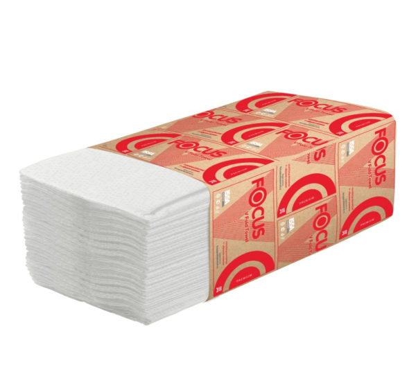 Papirni ubrusi 2-sl V fold Focus, 200 listova/pak (5049977)