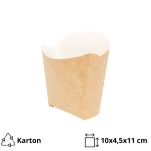 Kutija za pomfrit Fry Pack 100x45x110 mm kraft [35 kom/pak]