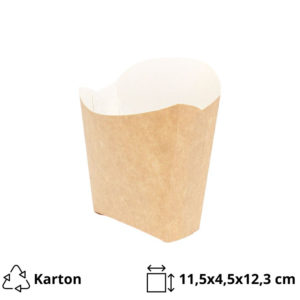 Kutija za pomfrit Fry Pack 115х45х123 mm kraft [50 kom/pak]
