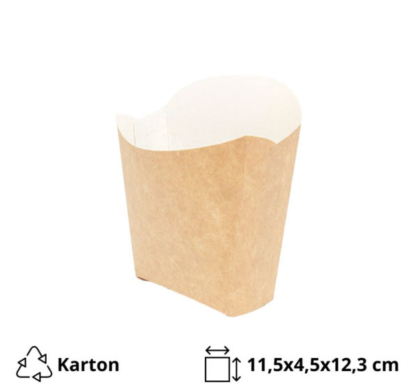 Kutija za pomfrit Fry Pack 115х45х123 mm kraft [50 kom/pak]