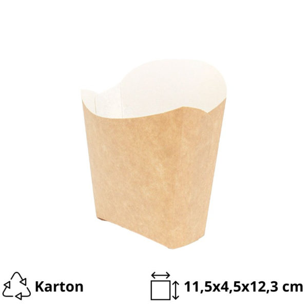 Kutija za pomfrit Fry Pack 115х45х123 mm kraft [50 kom/pak]