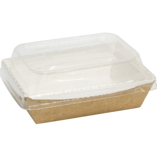 Kartonska posuda sa providnim poklopcem CrystalBox 500 ml 160x120x45 mm, kraft ( kom/pak) [150 kom/pak]