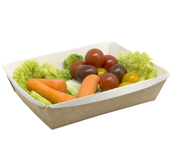 Kartonska posuda sa providnim poklopcem CrystalBox 500 ml 160x120x45 mm, kraft ( kom/pak) [150 kom/pak]