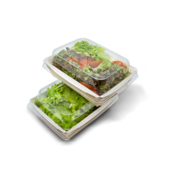 Kartonska posuda sa providnim poklopcem CrystalBox 500 ml 160x120x45 mm, kraft ( kom/pak) [150 kom/pak]