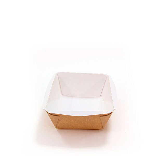 Kartonska posuda sa providnim poklopcem CrystalBox 400 ml 100x140x70 mm, kraft (50 kom/pak) [50 kom/pak]
