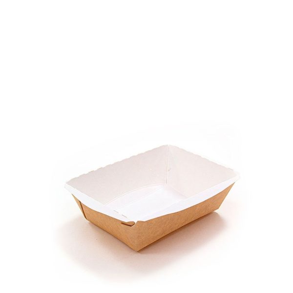 Kartonska posuda sa providnim poklopcem CrystalBox 400 ml 100x140x70 mm, kraft (50 kom/pak) [50 kom/pak]