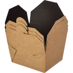 Kartonska kutija Fold Box 600 ml 130x110x65 mm karft/crna (400 kom/pak)