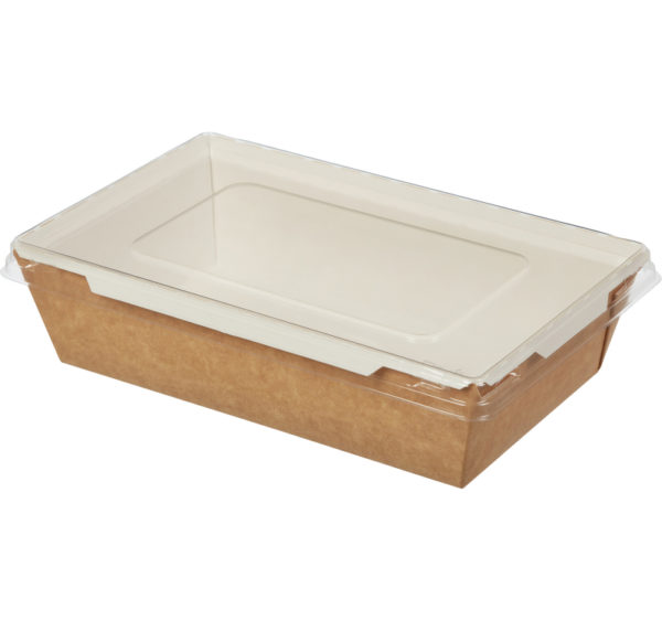Kartonska kutija sa poklopcem Crystal Box 800 ml 207x127x55 mm kraft (50 kom/pak)