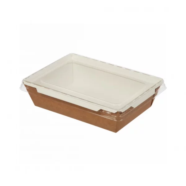 Kartonska kutija sa providnim poklopcem Crystal Box 400 ml 145x95x45 mm kraft (450 kom/pak) [450 kom/pak]