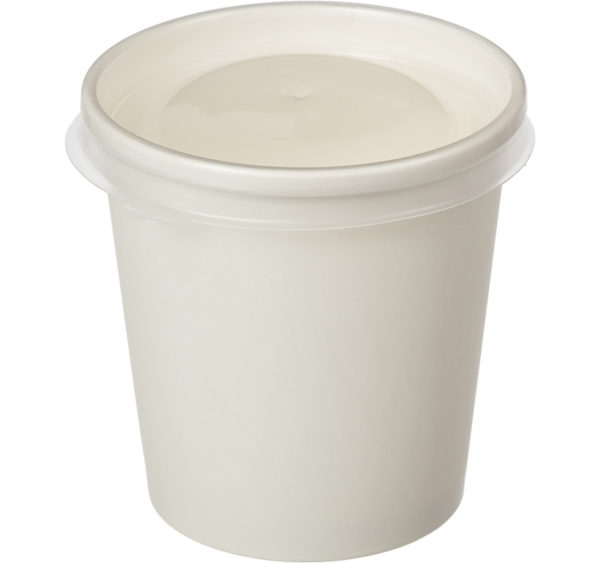 Kartonska posuda za supu Biobox 440 ml d=98 mm, h=99 mm bijela (40 kom/pak)