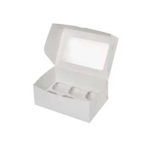 Kutija za 6 kolačića ECONOMI 250k170k100 mm, bela (10 kom/pak)
