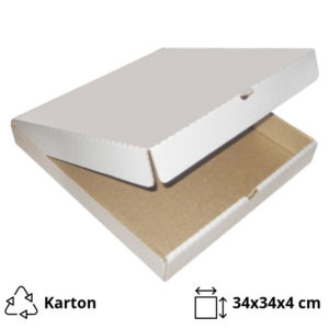Kutija za picu 340x340x40 mm, mikro valoviti karton [50 kom/pak]