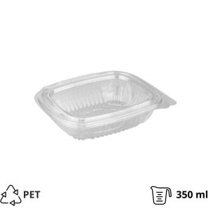 Posuda sa poklopcem PET PolyER 350 ml 156х129х38,5 mm [300 kom/pak]