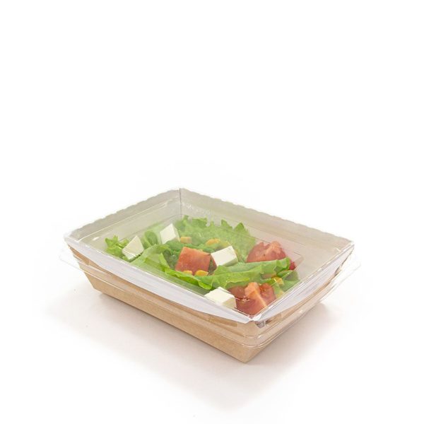 Kartonska kutija sa poklopcem kupola Crystal Box 800 ml 140x155x45 mm kraft ( kom/pak) [120 kom/pak]