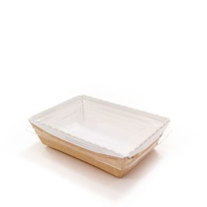 Kartonska kutija sa poklopcem kupola Crystal Box 800 ml 140x155x45 mm kraft ( kom/pak) [120 kom/pak]