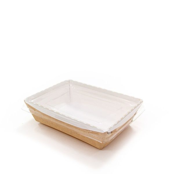 Kartonska kutija sa poklopcem kupola Crystal Box 800 ml 140x155x45 mm kraft ( kom/pak) [120 kom/pak]