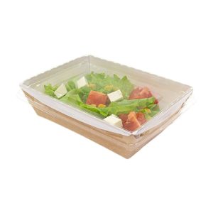 Kartonska kutija sa poklopcem kupola Crystal Box 800 ml 140x155x45 mm kraft ( kom/pak) [120 kom/pak]