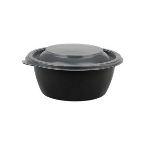 Posuda sa poklopcem PP 500 ml d=144 mm h=59 mm crna, 50 kom (komplet)
