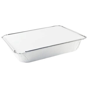 Aluminijumska posuda sa poklopcem 3180 ml 322x255x51 mm 100 kom (komplet)