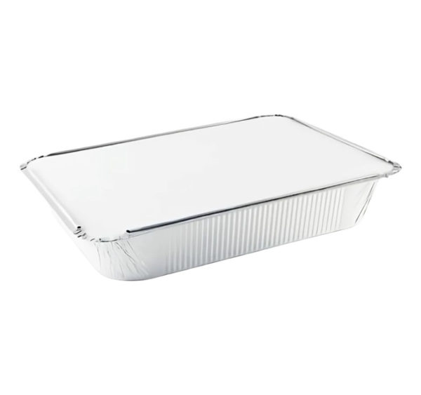 Aluminijumska posuda sa poklopcem 3180 ml 322x255x51 mm 100 kom (komplet)