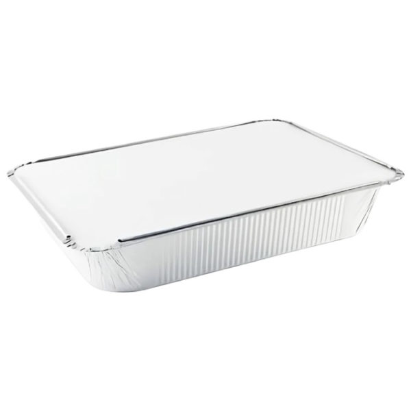 Aluminijumska posuda sa poklopcem 3180 ml 322x255x51 mm 100 kom (komplet)