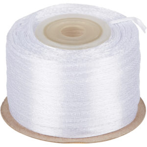 Satenska vrpca 3mm x 100 m bela (5 kom/pak)