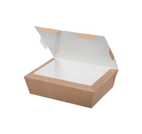 Kartonska kutija za ručak Lunch2Go 600 ml 150x115x50 mm kraft [90 kom/pak]