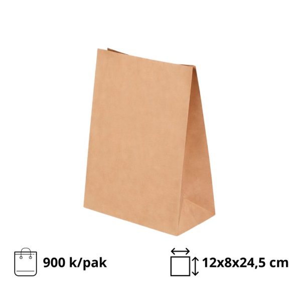 Papirna kesa 120х80х245 mm kraft [900 kom/pak]