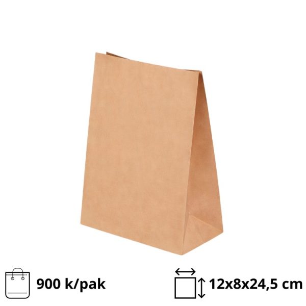 Papirna kesa 120х80х245 mm kraft [900 kom/pak]