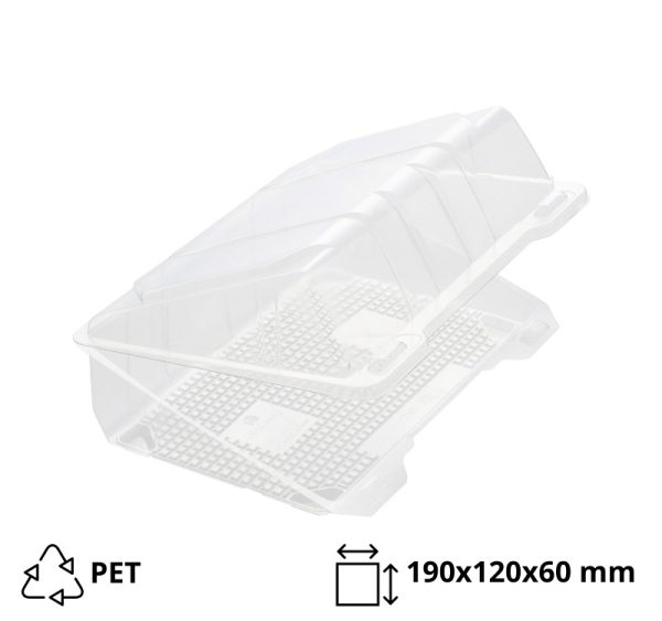 Posuda sa poklopcem PET 190x120x60 mm [300 kom/pak]