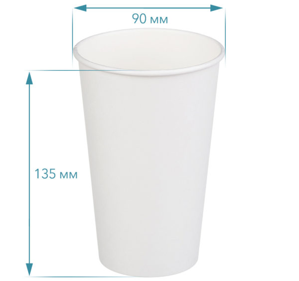 Papirna čaša 1-sl 400 ml d=90 mm bijela (50 kom/pak)
