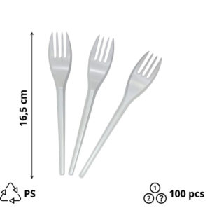 Viljuška TaMbien PS 16,5 cm bela [100 kom/pak]