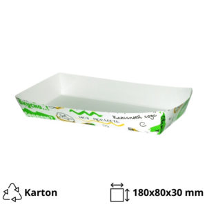 Poslužavnik kartonski FoodCoart 180x80x30 mm [220 kom/pak]