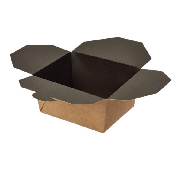 Kartonska kutija Fold Box 600 ml 130x110x65 mm karft/crna [50 kom/pak]