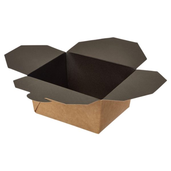 Kartonska kutija Fold Box 600 ml 130x110x65 mm karft/crna [50 kom/pak]