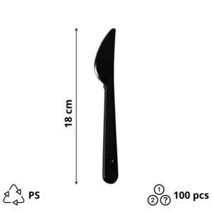 Nož PS 18 сm crni Premium Tambien [100 kom/pak]