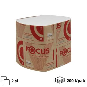 Toalet papir 2 sl u listićima beli Focus 200 l/pak [30 kom/pak]