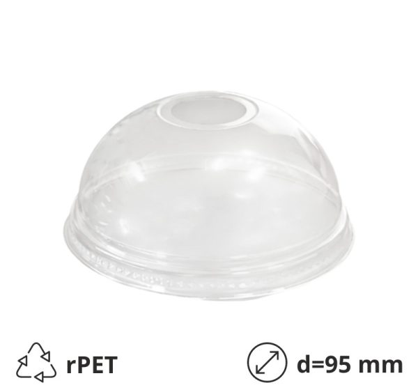 Visok poklopac sa otvorom rPET d=95 mm [100 kom/pak]