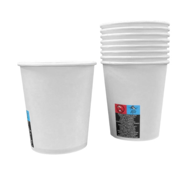 Papirna čaša 1-sl 250 ml d=80 mm bela SUP [100 kom/pak]