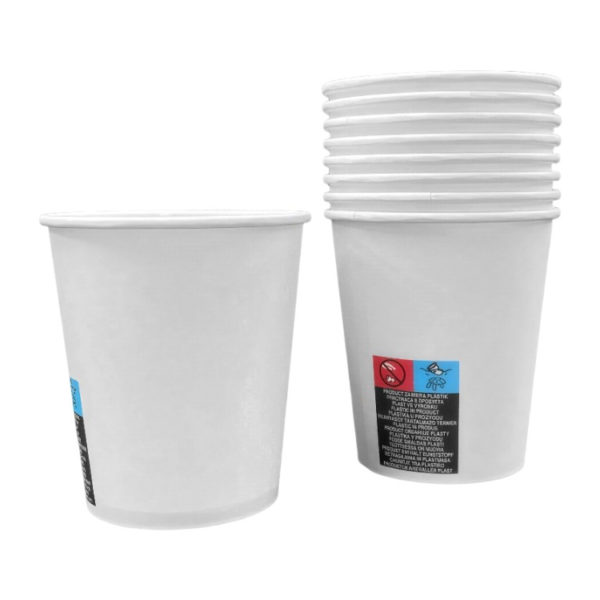 Papirna čaša 1-sl 250 ml d=80 mm bela SUP [100 kom/pak]