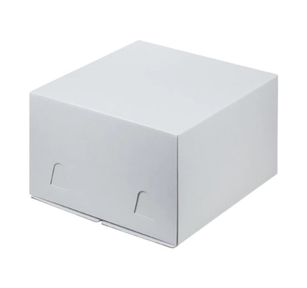 Kutija za tortu bez prozora 260x260x180 mm valoviti karton bela [3 kom/pak]