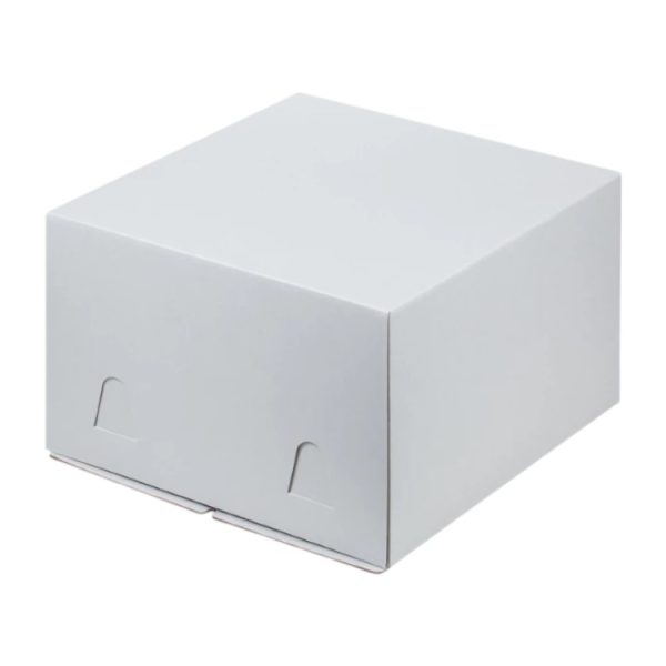 Kutija za tortu bez prozora 260x260x180 mm valoviti karton bela [3 kom/pak]