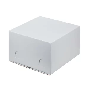 Kutija za torte bez prozora 260x260x180 mm valoviti karton, bijela