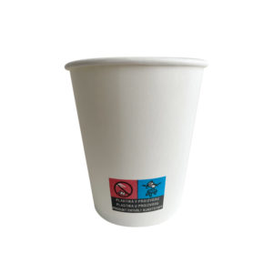 Čaša papirnata 250 ml d=80 mm 1-slojna bijela TURTLE