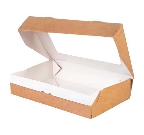 Kartonska kutija sa prozorom ECO TABOX 1450 ml 260x150x40 mm kraft [50 kom/pak]