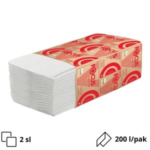 Papirni ubrusi Focus V fold 2 sloj (200 listova/pak) beli