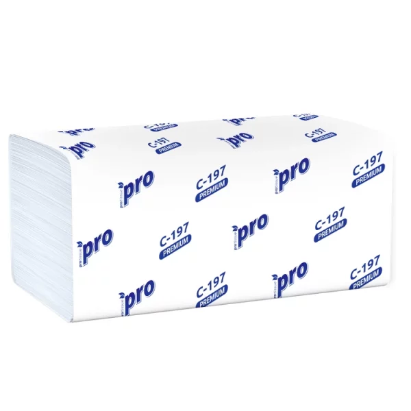 Papirni ubrusi ProTissue Premium V fold 2 sloj (200 listova/pak) beli [20 kom/pak]