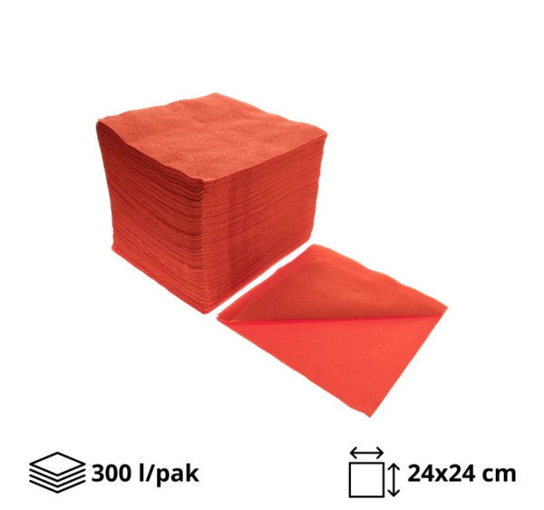 Papirne salvete 1sl 33x33cm 300L/pack TaMbien crvene